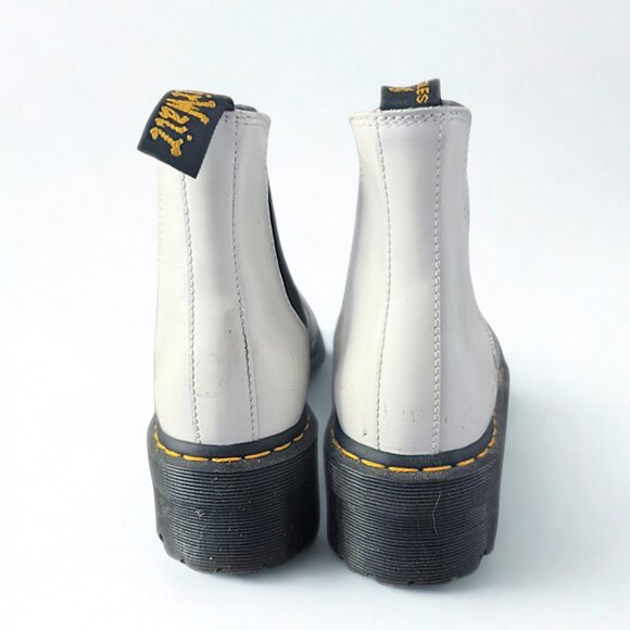 Dr. Martens, White, 2976 Platform Chelsea Boots, Worn 2x - Size 10 - Picture 5 of 6